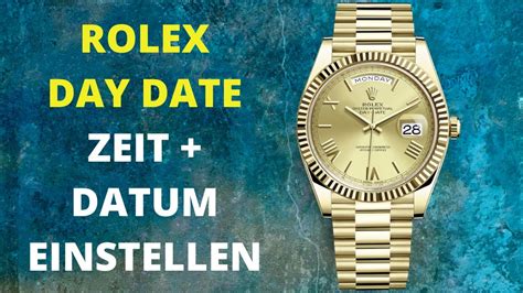 rolex day date wochentag einstellen